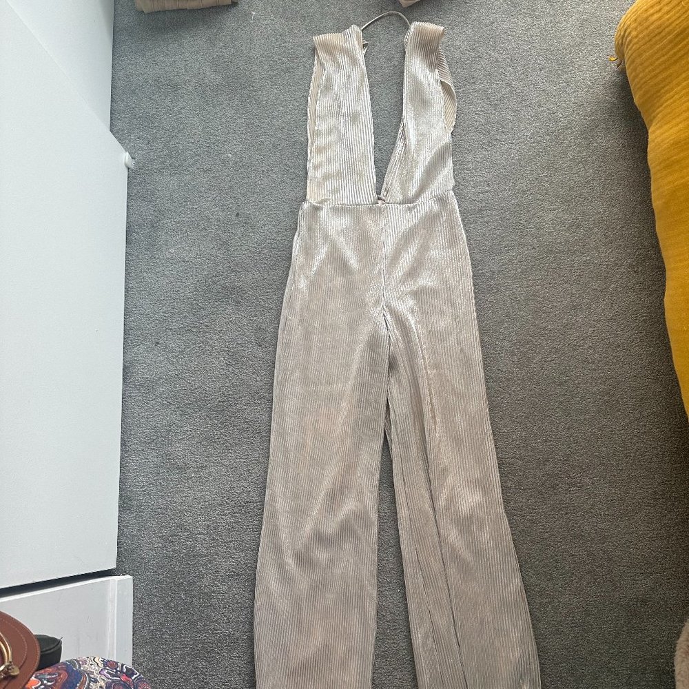Revolve Silver Jumpsuit